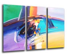 Wandbild - Abstraktes Kunst Bild, 97 x 62 cm, Holzdruck - XXL Format - Kunstdruck, ref.26160