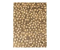 Solo Rugs LOeuf Teppich, niedriger Flor, handgeknüpft, 183 x 23 cm, Gelb