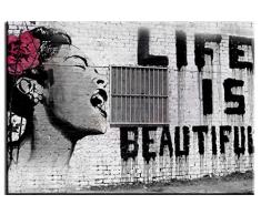 Leinwand Wand Art, 1 Stück Modern Kunstdruck auf Leinwand, fertig zum Aufhängen Moderne Wanddekoration für Wohnzimmer 24x16x2 Quotes Decor (1 Frame, Bracket Mounted) Black & White Quotes Decor (24x16x2)