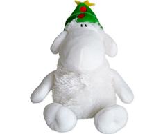 Plüschschaf mit Wintermütze, Höhe 18 cm