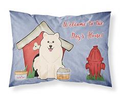 Caroline s Treasures bb2784pillowcase Hund House Collection Samojede Stoff Kissenbezüge, Standard, Multicolor
