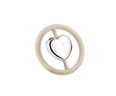 Rassel Herz im Ring 7,5cm B90 schwer versilbert