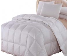 Royal Tradition Dobby Schmusetuch mit Gänsedaunen, kariert, mittlere Wärme Queen weiß