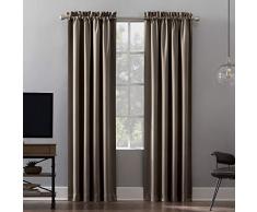 Sun Zero Oslo Vorhang, Blickdicht, 100 % Blickdicht 52 x 95 Mushroom