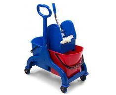 Denox 23720.006 Haushaltswagen, 50 l, Blau/Rot, Polypropylen, Einheitsgröße