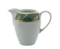 Bohemia Saphyr Greca Milchkännchen, Porzellan, Grün, 5 x 5 x 12 cm