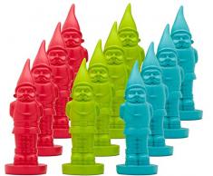 20 cm große Zwerge – Set mit 12 Stück zum Bemalen und Bemalen Ihrer eigenen Keramik-Wichtel, Kunst- und Bastelprojekte, Party-Giveaway, Dekorieren von Haus oder Garten, DIY Gartenzwerg, Statuen – Rot, Grün, Blau – 12 Stück