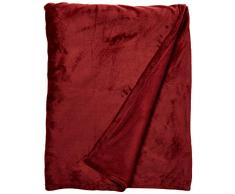 Home Must Haves Luxuriöser Überwurf aus weichem Mikro-Fleece, sehr plüschig, Bettdecke (Queen 203,2 x 203,2 cm), Burgunderrot