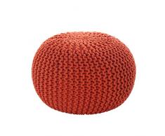 SARO LIFESTYLE Sitzhocker aus Baumwolle, gedrehtes Seil Specialty Orange