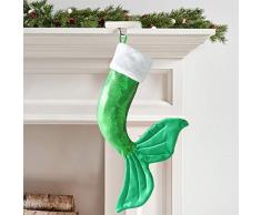 Neeseelily 35875 Weihnachtsstrümpfe, Pailletten 19 Inch grün