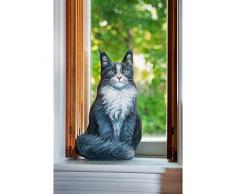 Türstopper Fiddlers Ellenbogen blau Maine Coon Cat Türstopper Türstopper Innen Innen Katze Türstopper - Maine Coon Cat Statue