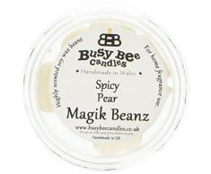 Busy Bee Kerzen Spicy Pear Magik Beanz, gelb, Set von 6
