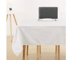 Deconovo Tischdecke aus recycelter Baumwolle für Esszimmer, Polyester-Mischgewebe, weiß, 54W x 54L Inch