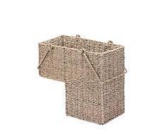 VILLACERA 35,6 cm Weidenkorb mit Griffen | handgefertigtes gewebtes Seegras NA n/a