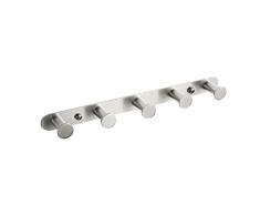 BigBig Home Wandgarderobe mit 5 Haken zum Aufhängen, SUS 304, robust, gebürstetes Nickel, Schlüsselhalter, Hut-Organizer, perfekt für Eingangsbereich, Küche, Bad, Flur