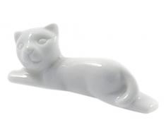 la Porcellana FATTORIA Katze Essstäbchen Ständer Geschenk-Box, weiß, 6