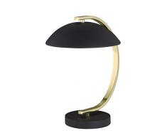 Reality Leuchten Retro R50881032 Tischleuchte, Schwarz Matt