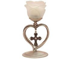 Fei Gifts Teelicht mit Rosenblütenmotiv, in Geschenkbox