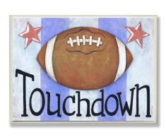 Home Decor Kollektion Stupell MDF Holz Fußmatten Touchdown Stripe Star Wandtafel, rechteckig, Mehrfarbig