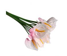 Künstliche Anthurium-Blumen, echte Haptik, für Zuhause, Blumengestecke, Blumensträuße, 20 Stück Rose