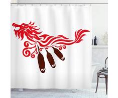 ambesonne Polyester-Decor Kollektion-Badezimmer Dusche Vorhang, Textil, Multi 9, 69W x 70L