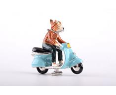 Keren Kopal Hund auf Vespa Schmuckkästchen Musikspieluhr Fabergé-Stil mit Swarovski-Kristallen Unique Home Decor