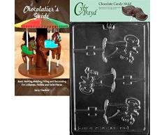 CybrTrayd AO153 Form für Champagnergläser, Schokolade, in versiegeltem Polybeutel, bedruckt mit urheberrechtlich geschützter Anleitung (evtl. nicht in deutscher Sprache), Kunststoff, transparent