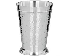 Becher Vase Frankfurt H 14 cm mit Perlrand Silber Plated versilbert. Für Schreibtisch kommode etc.