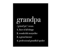 Elanze Designs Wandtafel mit Aufschrift Grandpa Definition, 20,3 x 25,4 cm
