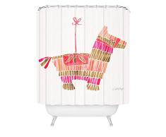 Society6 Cat Coquillette Pinata Pink and Rose Gold Duschvorhang, Multi, 72 x 69 x 0.1