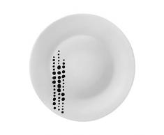 Bormioli Rocco 480190FS7121950 Dessertteller Sfere Design Mond, 19 cm, Weiß, 24 Stück