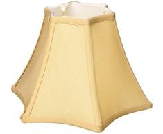 Royal Designs Lampenschirm, 8 Seiten, oben unten Glocke, Antikgold, 6 x 13 x 9 cm