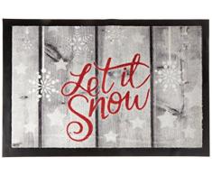 Carpido Lisa-Design Let It Snow Fußmatte - Sauberlauf - Schmutzfangmatte - Schnee - 40 x 60 cm