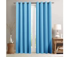 vangao Raum Abdunkelung Verdunklungsvorhänge Licht-blockierender isoliert Vorhang Panels/Drapes Solid Tülle Top Fenster für Kinder Schlafzimmer/Wohnzimmer, Set von 2 Panels 132,1 x 241,3 cm, Textil, königsblau, 52x84 Inch