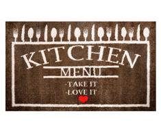 Golze 1500070007060 LS-Mats, Design Menue Premium Fussmatte, Mikrofaser, Mehrfarbig, 67 x 110 x 1, cm