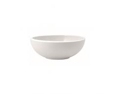 Villeroy & Boch 10-4264-3180 NewMoon Schüssel rund S, stilvolle Schale für Suppen und knackige Salate, Premium Porzellan, weiß, spülmaschinengeeignet, Porcelain