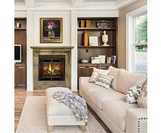 La Pastiche EDM4127-FR-63020020X24 Blumenstrauß mit Versailles Gold-King, handbemalt, Kunstdruck, 50 x 24 cm, Mehrfarbig