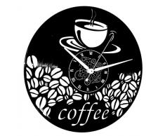 Vinyl Wanduhr Vintage Handgemache Schallplatten-Design Dekor Kaffee Coffee