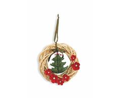 Villa d Este Weide Kranz Girlande Baum und Blumen, Weide, Mehrfarbig, 30 x 9 x 13 cm
