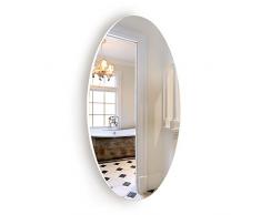 Facilehome Wandspiegel, oval, ohne Rahmen 25.1 x 14.8 Mirror