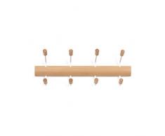 Umbra 1005329-668 Pogo Over the Door / Wall 4 Hook, Tür- oder Wandgarderobe mit 4 Haken aus Metall, WeiÃ-Natur