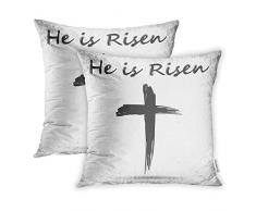 Emvency Kissenbezüge, bedruckt, Polyester, mit Reißverschluss, Pfeilmuster, Zickzack-Muster, Blau, geometrisch, für Fliesen, blanko, Teppich, klassische Farbe, 18 x 18 cm, quadratisch, Dekoration für Zuhause, Bett, Couch Sofa,