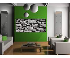 AG Design FTG 0920 Graue Steinmauer, Papier Fototapete - 202x90 cm - 1 Teil, Papier, multicolor, 0,1 x 202 x 90 cm