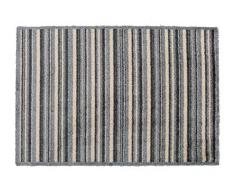 Mighty Mats Designer Washable Doormat Fußmatte, Nylon, Graue Streifen, 50 x 70 cm