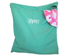 Wheeky Pets Wäschesack für Haustierbetten, Fleece, C&C Käfigeinlagen, Midwest Käfigeinlagen und mehr, für Meerschweinchen, Kaninchen und kleine Haustiere, grün/weiß, Größe 73,7 x 78,7 cm