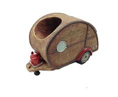 RV Collectibles Woody Tropfenform Travel Trailer Weinflaschenhalter, 27,9 cm, Tisch Rack
