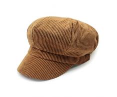 ZLS Damen Retro erreichte Gatsby Cabbie Maler Kappe Kappen efeu Newsboy Paperboy einheitsgröße 5-tan