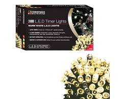 The Christmas Workshop Lichterkette, batteriebetrieben, 300 Stück warmweiß