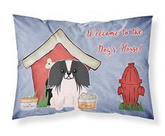 Caroline s Treasures bb2859pillowcase Hund House Collection pekingnese schwarz weiß Stoff Kissenbezüge, Standard, Multicolor