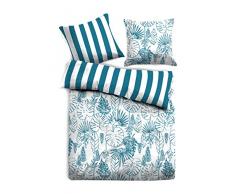 TOM TAILOR Unisex Heimtextilien & Bettware Gemusterte Wende-Bettwäsche Blue-Bird/Blue,135/200